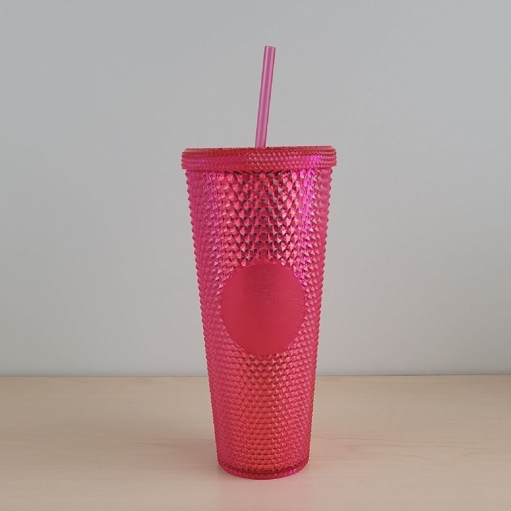 Starbucks Hot Pink Crystal Tumbler 24 oz
